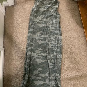 Camo midi dress